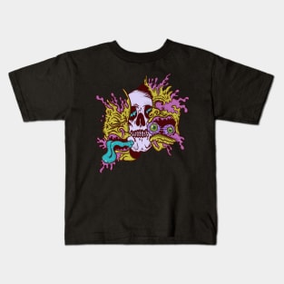 Zombie Head Skeleton Kids T-Shirt